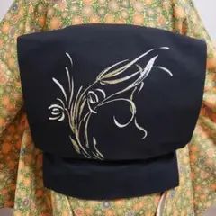 レトロ☆モダンな花柄の九寸なごや帯