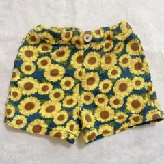 branshes ひまわり　黄色　夏　ショートパンツ 90