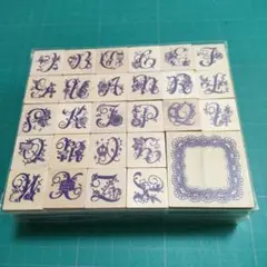 スタンプ　アルファベット　木製