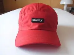 stussy ステューシー／ロゴパッチ・キャンプキャップ（レッド）未使用