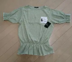 MUMU チェック柄 バルーンスリーブ 半袖シャツ M新品未使用