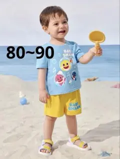【大人気❤️】ベイビーシャーク 子ども服 80 90 セットアップ 上下セット