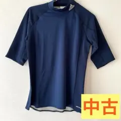 中古　adidas ネイビー 半袖 アンダーシャツ M