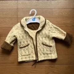 キルティングジャケット 80cm ベージュ