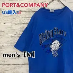 ●T42【US輸入】PORT&COMPANY Tシャツ ブルー系men's【M】