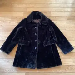 60sビンテージ!ムートンフェイクファーコート!BORGAZIA