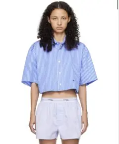 【新品未使用】ロンハーマン別注 Hommegirls オムガールズ シャツ XS スーパークロップド シャツ｜HOMME girls(オムガールズ)｜Ron Herman