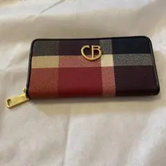 ブルーレーベルクレストブリッジ　長財布　ウォレット CBロゴ チェック柄 長財布