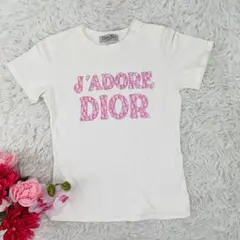 美品✨クリスチャンディオール Tシャツ M ジャドール トロッター柄 ラメ 白
