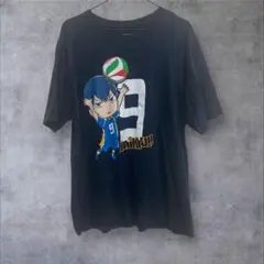 US古着 半袖Tシャツ ハイキュー ネイビー L