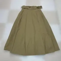 LABORATORY WORK バックル付きロングスカート　ベージュ