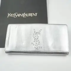 ✨極美品✨ Yves Saint Laurent 長財布 スタッズ シルバー