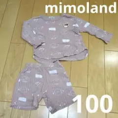 mimoland マリトッツォ　セットアップ　100 パン柄　長袖　半ズボン