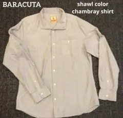 バラクータ　BARACUTA ショールカラー　シャンブレー　シャツ