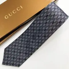 GUCCI ネクタイ ドット柄 グレー