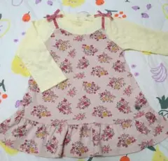 ウズランド　長袖　花柄ワンピース　90