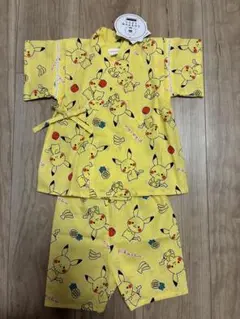 モンポケ　ピカチュウ　浴衣　甚平　お祭り　上下セット　90 新品
