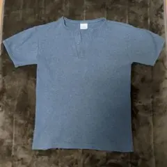 ★AVIREX U.S.A. チャコールグレー ヘンリーネック Tシャツ M
