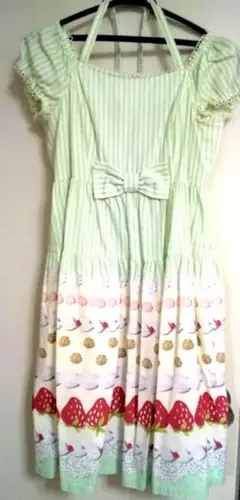 デコレーションケーキ柄 ショートケーキ ワンピース