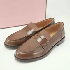 GALERIE VIE 23AW コンビローファー レザー×ポニー ブラウン