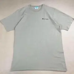 90s Champion Tシャツ ベージュ ワンポイント刺繍 L