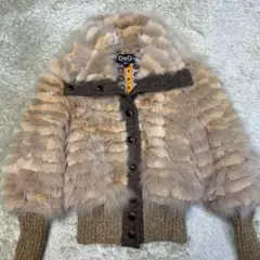 【極上】DOLCEu0026GABBANA ラビットファージャケット ドルガバ