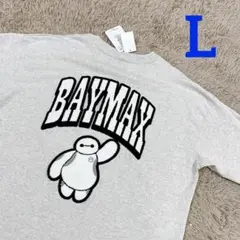 L【新品】ディズニー　ベイマックス　刺繍　サガラ　　　Tシャツ 半袖　大きめ