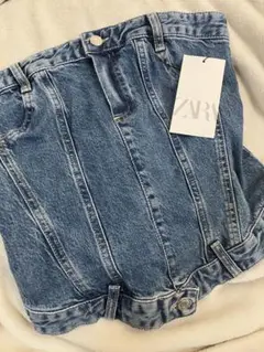ZARA デニムビスチェ新品　ザラ