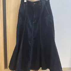 GU ジーユー　デニムスカート　台形　Aライン　ロング　マーメイド　Sサイズ