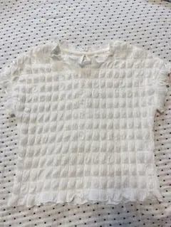 ★キッズGUホワイト半袖トップス 150cm