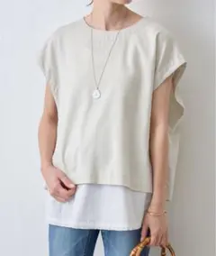 【24SS極美品】BEARDSLEY ショートベスト　ジレ　アイボリー