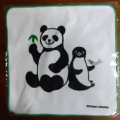 「新品未開封品」ミニタオル パンダとペンギン さかざきちはる