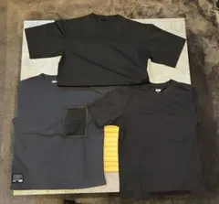【3枚セット品】 カットソー 黒 140