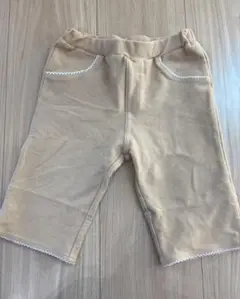 ホットビスケッツ ベージュ ドット リボン パンツ 100cm