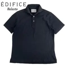 05M966◯ EDIFICE Belesto ブラック 半袖 ポロシャツ M