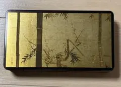 お菓子缶　空缶　尾形光琳筆『竹梅図屏風』