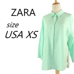 ZARA ザラ サイドボタンがお洒落なきれいめブラウス シャツ シンプルデザイン