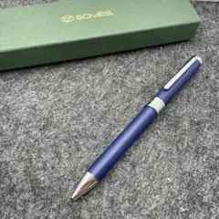 ソメスサドル革巻ボールペン＆シャープペンシルセット ソメスサドル】革巻き マルチペン （黒赤ボールペン&シャープ