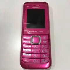 WX01NX ディープピンク w17b8b5 WILLCOM ウィルコム WX01NX ガラケー 携帯電話 PHS 動作確認済み