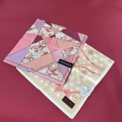 ニコライバーグマン　花柄　クレイサス　リボン柄　ピンク系ハンカチセット