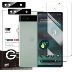 Google Pixel 6a ガラスフィルム レンズフィルム 各2枚