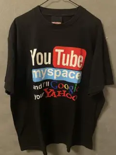 ★【XL size】youtube yahoo Tシャツ ブラック★