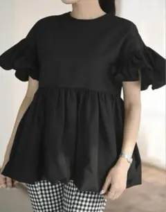 トレフル　バタフライトップス　美品　ブラック