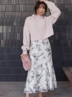Mystrada フラワープリントスカート