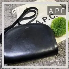 A.P.C アーペーセー Demi-Luneショルダーバッグ 黒 革 ポーチ