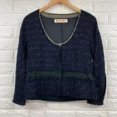 MARNI マルニ ウール混 ノーカラー ジャケット 40 MM6 マルジェラ