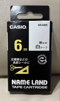 カシオネームランドテープカートリッジ XR-6WE 1個