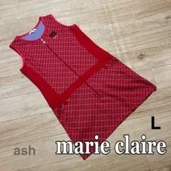 【marie claire 】マリクレール　ノースリーブワンピース　M レッド