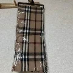 JULIA チェック柄マフラーセット ベージュ グレー