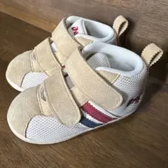 アシックス　asics ベージュ スニーカー マジックテープ　　13.5cm